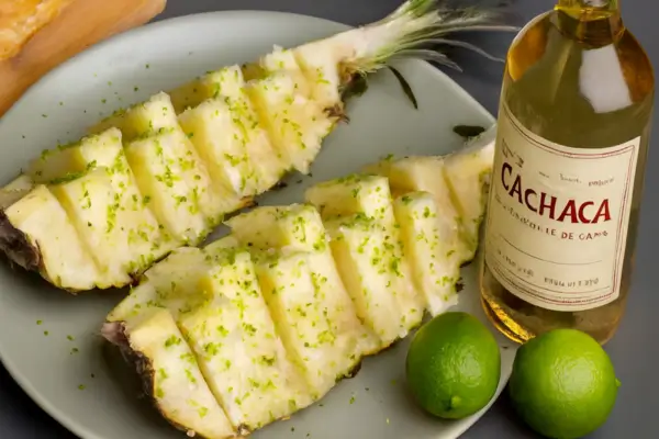 Salada de abacaxi com sal grosso, cachaça e raspas de limão: o toque tropical que surpreende