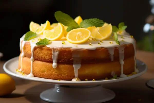 Bolo de Limão com Iogurte: leve, perfumado e com o toque do açúcar de confeiteiro
